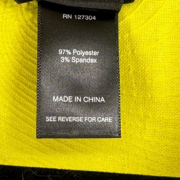 Ali Miles Textured Stand Collar Single Button Top Jacket Plus Sz 2X Artsy Citron - Picture 8 of 9